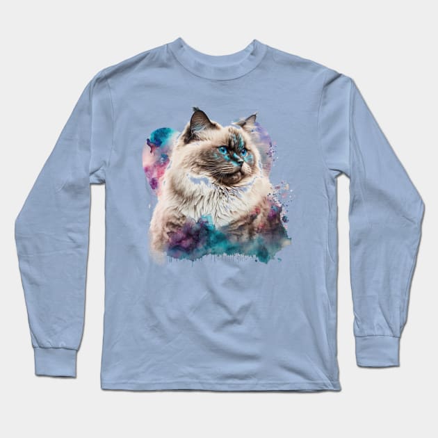Bundle of love - Ragdoll cat, Purr-fect valentine gift for the feline-loving pet lover! Long Sleeve T-Shirt by UmagineArts